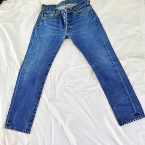 LEVIS 501s Jeans Distressed Straight-Leg Waist 31 L 32